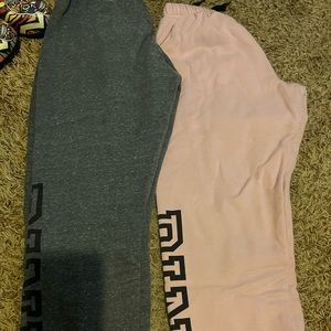 2 pairs of xs pink sweat pants